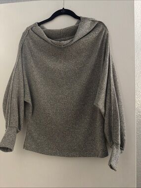Millibon Heather Gray Cowl Neck Sweater